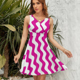 V-Neck Sleeveless Dress (NZ022)  Frocks