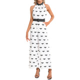 Halter Neck Buckle Belted Jumpsuit