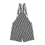 bw bias geo print 4 Unisex Shorts Suspender Jumpsuit (Model L78)