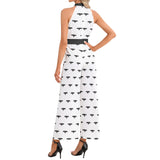 Halter Neck Buckle Belted Jumpsuit