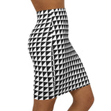 Stylish Geometric Pencil Skirt, Modern Office Wear, Trendy Outfit, Casual Evening Style, Fashion Statement Skirt
