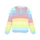 3bg spectrum front Women's Lightweight Sun Protection Hoodie (Model H62)