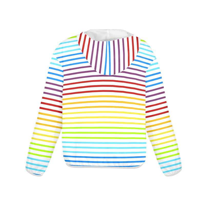 3bg spectrum front Women's Lightweight Sun Protection Hoodie (Model H62)