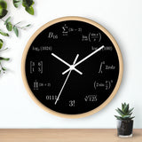 Math Equation Wall Clock — Geeky Mathematical Formula Clock for Students & Teachers