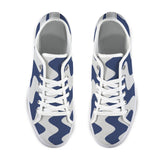 waves blue white print 2A Seattle Low Top Women's Shoes (Model 1013-6)
