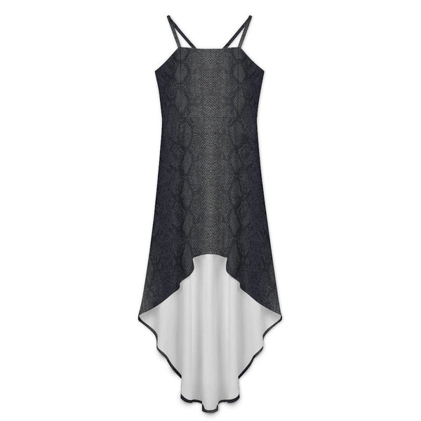 Women&#039;s High-Low Spaghetti Strap Dress Tailcoat skirt