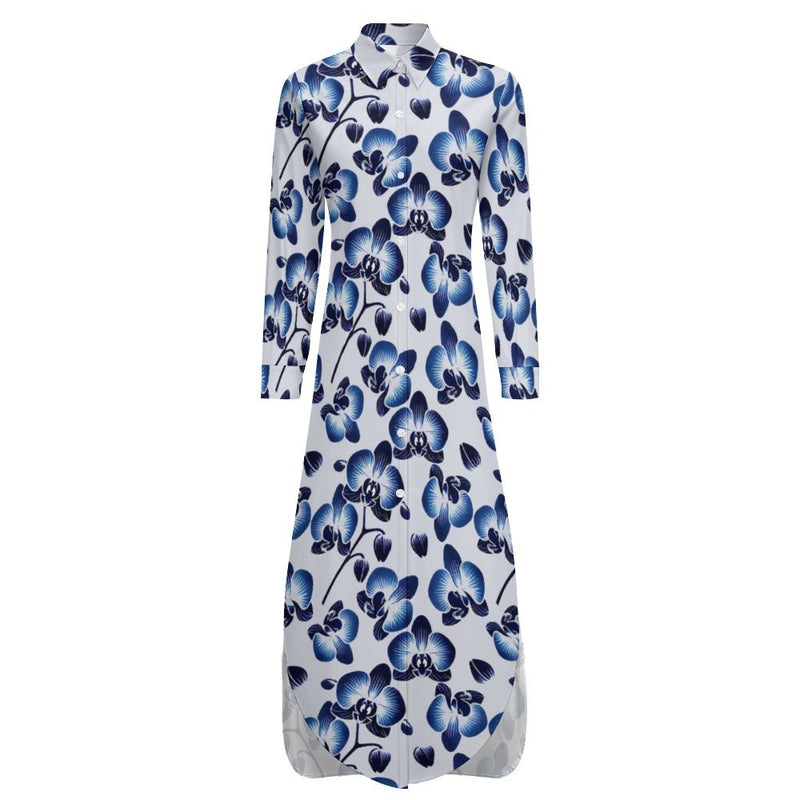 Button-Up Long Sleeve Shirt Dress Long sleeved shirt dress