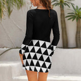 Hollow Slim-Fit Dress Slim dress with hollow waist