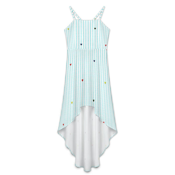 Women&#039;s High-Low Spaghetti Strap Dress Tailcoat skirt