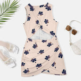 Slim wrap hip skirt Navel-Baring Cross-Fit Hip Skirt