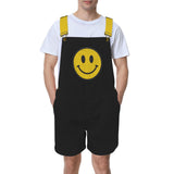 smiley face classic watch copy Unisex Shorts Suspender Jumpsuit (Model L78)