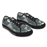 xmas split tone patchwork print Seattle Low Top Women's Shoes (Model 1013-6)