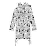 Long sleeved off shoulder skirt Off-Shoulder Hooded Dress