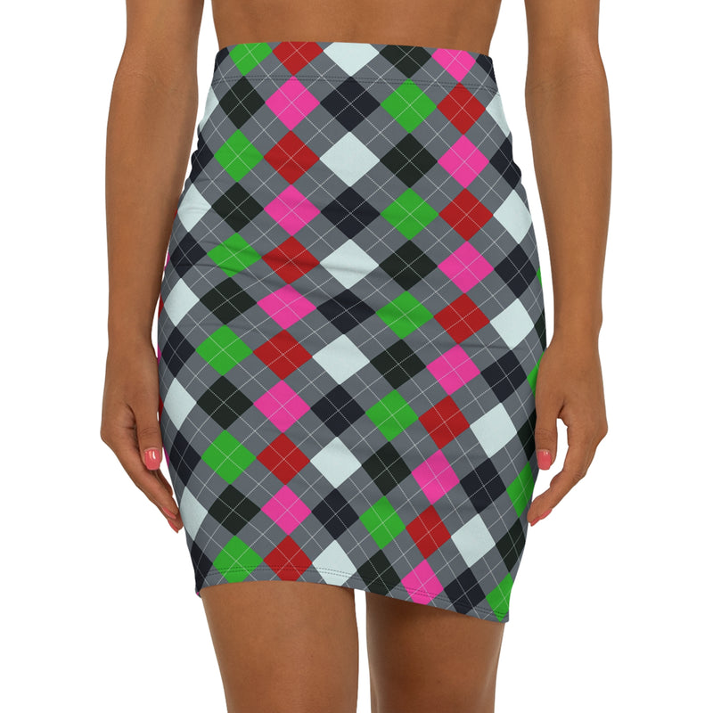 Women's Mid-Waist Pencil Skirt (AOP)