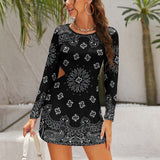 Hollow Slim-Fit Dress Slim dress with hollow waist