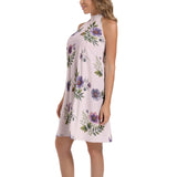 Floral Tie Back Halter Neck Flared Dress