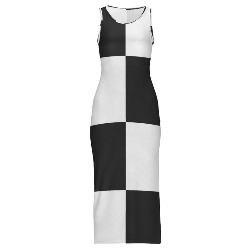 Sleeveless Bodycon Side Slit Long Dress Split cheongsam