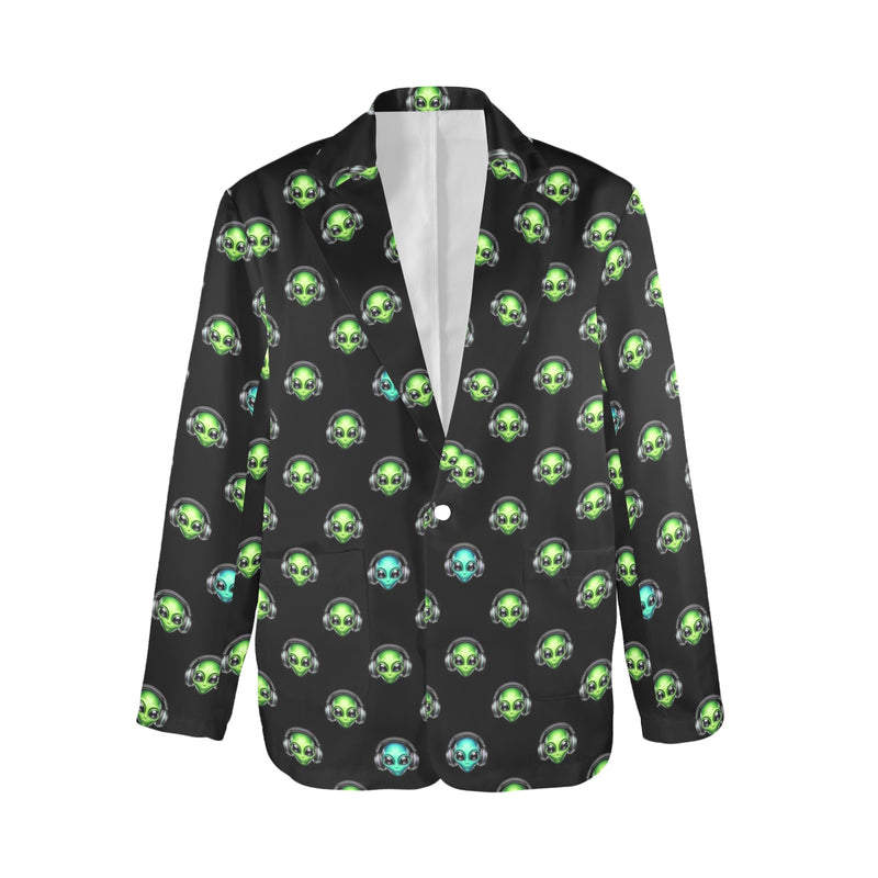 alien listener 2 Women's All Over Print Blazer (Model H64)