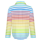 Long Sleeve Blouse (B648) Cropped hem shirt