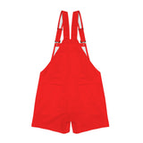 bright red Unisex Shorts Suspender Jumpsuit (Model L78)