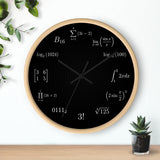 Math Equation Wall Clock — Geeky Mathematical Formula Clock for Students & Teachers