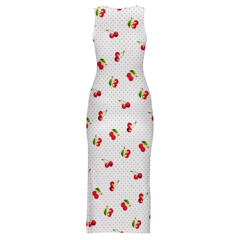 Sleeveless Bodycon Side Slit Long Dress Split cheongsam