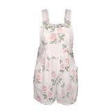 Sweet Rose Women's Pocket Bib Short Romper