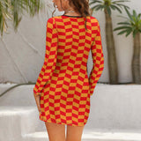 Hollow Slim-Fit Dress Slim dress with hollow waist