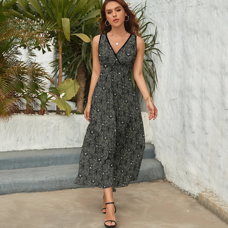 Paisley Sleeveless Long Dress