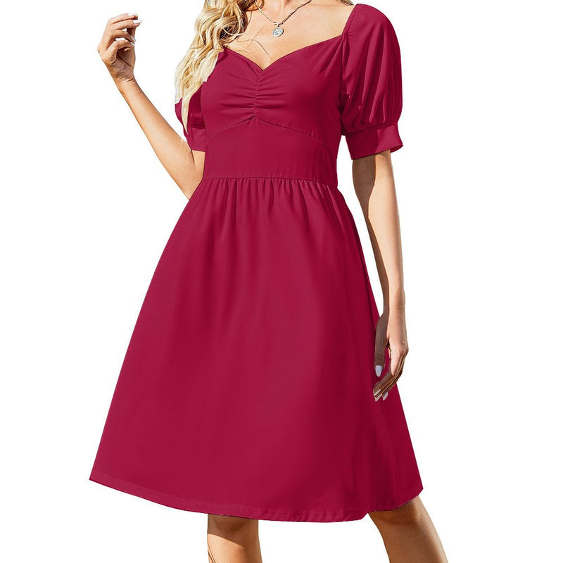 Sweetheart Neck Puff Sleeve Mini Dress (B271) Dress