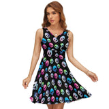 V-Neck Sleeveless Dress (NZ022)  Frocks