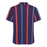 Americana Men's Lapel Collar Folds Design Shirt