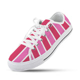 candy cane striped print 3B Seattle Low Top Men's Shoes (Model 1013-6)