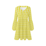 lemon alt print V-Neck Loose Fit Dress (Model D62)