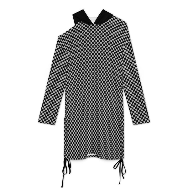 Long sleeved off shoulder skirt Off-Shoulder Hooded Dress