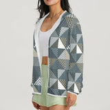 xmas split tone patchwork print Women's Lightweight Sun Protection Hoodie (Model H62)