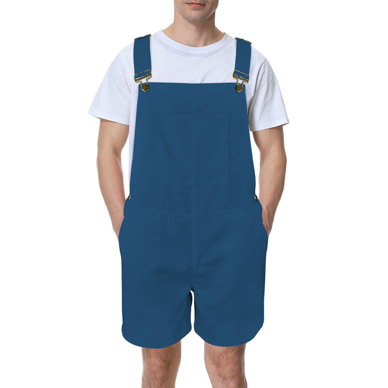 Delft Blue Unisex Shorts Suspender Jumpsuit