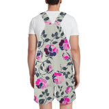multicolored rose print 2 Unisex Shorts Suspender Jumpsuit (Model L78)