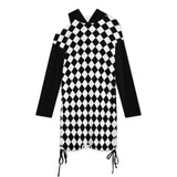 Long sleeved off shoulder skirt Off-Shoulder Hooded Dress