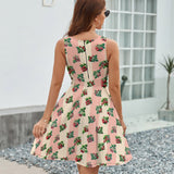 V-Neck Sleeveless Dress (NZ022)  Frocks