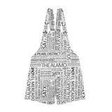 black word cloud on white print Unisex Shorts Suspender Jumpsuit (Model L78) - Objet D'Art