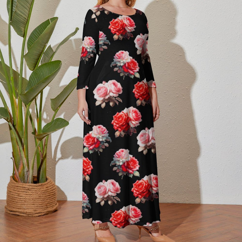 Plus Size Loose-Fit Long Sleeve Dress Long sleeved dress