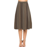 tribal print 2A Mnemosyne Women's Crepe Skirt (Model D16)