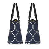 rings links print 10A PU Leather Handbag-Small (Model 1747)