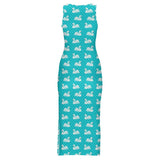 Sleeveless Bodycon Side Slit Long Dress Split cheongsam