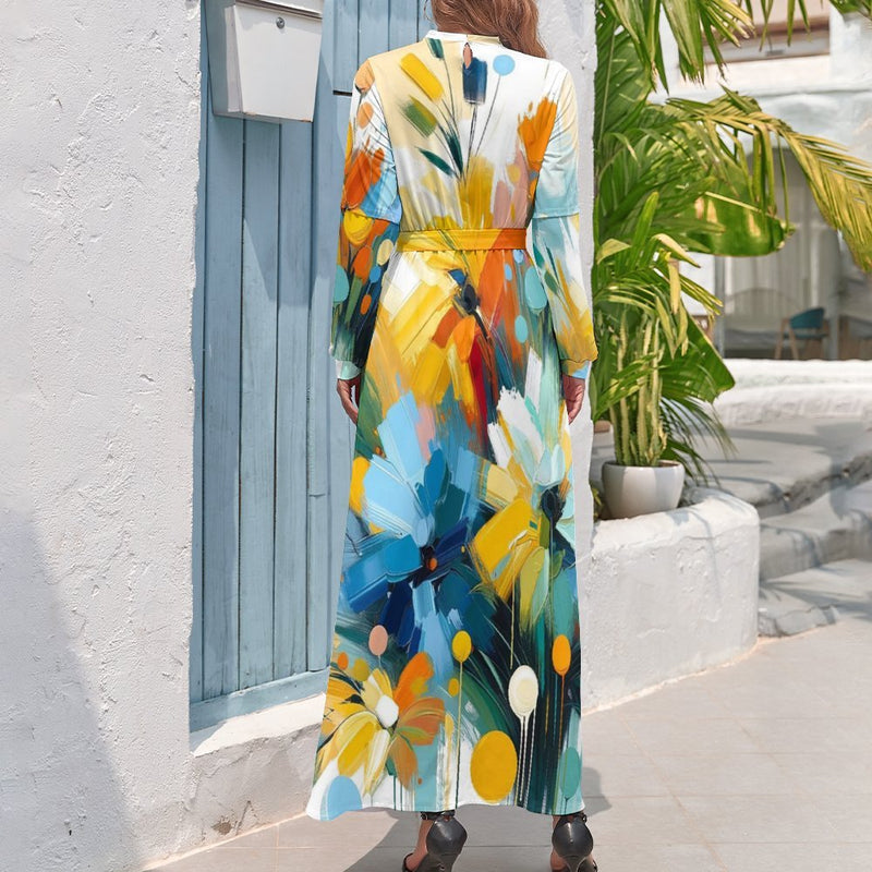 Long Sleeve High Neck Long Dress Long dress