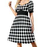 Sweetheart Neck Puff Sleeve Mini Dress (B271) Dress