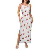 Sleeveless Bodycon Side Slit Long Dress Split cheongsam