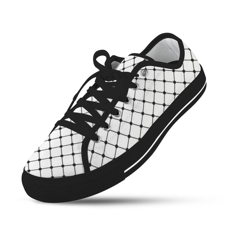 inverted net print 4A Seattle Low Top Women's Shoes (Model 1013-6)