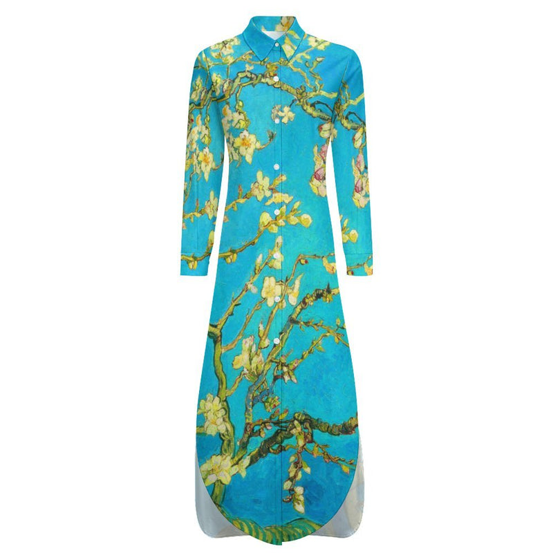 Button-Up Long Sleeve Shirt Dress Long sleeved shirt dress